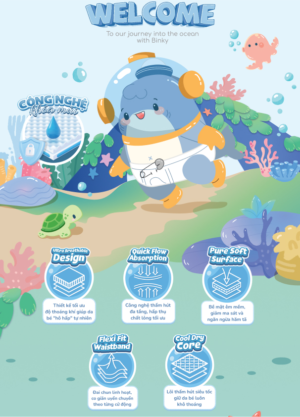 Tã-bỉm Binky đại dương Việt Nam